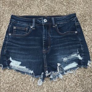 american eagle super high rise shorts